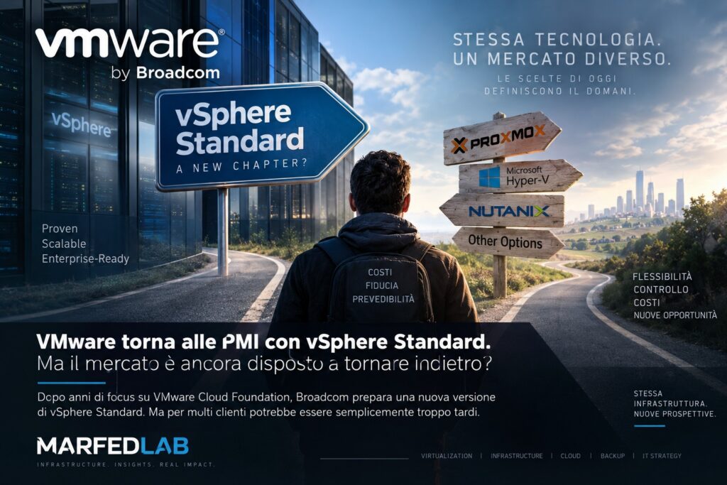 VMware vSphere Standard e le alternative Proxmox, Hyper-V e Nutanix: il bivio della virtualizzazione nelle PMI